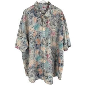 Tommy Bahama Colorful Tropical Print Hawaiian SS Button Up Shirt Men's 2XLB Big